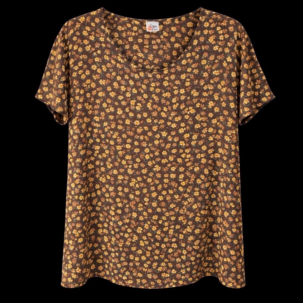 Retro Floral Soft Grunge Top | The ZigZag Stripe | 2XL